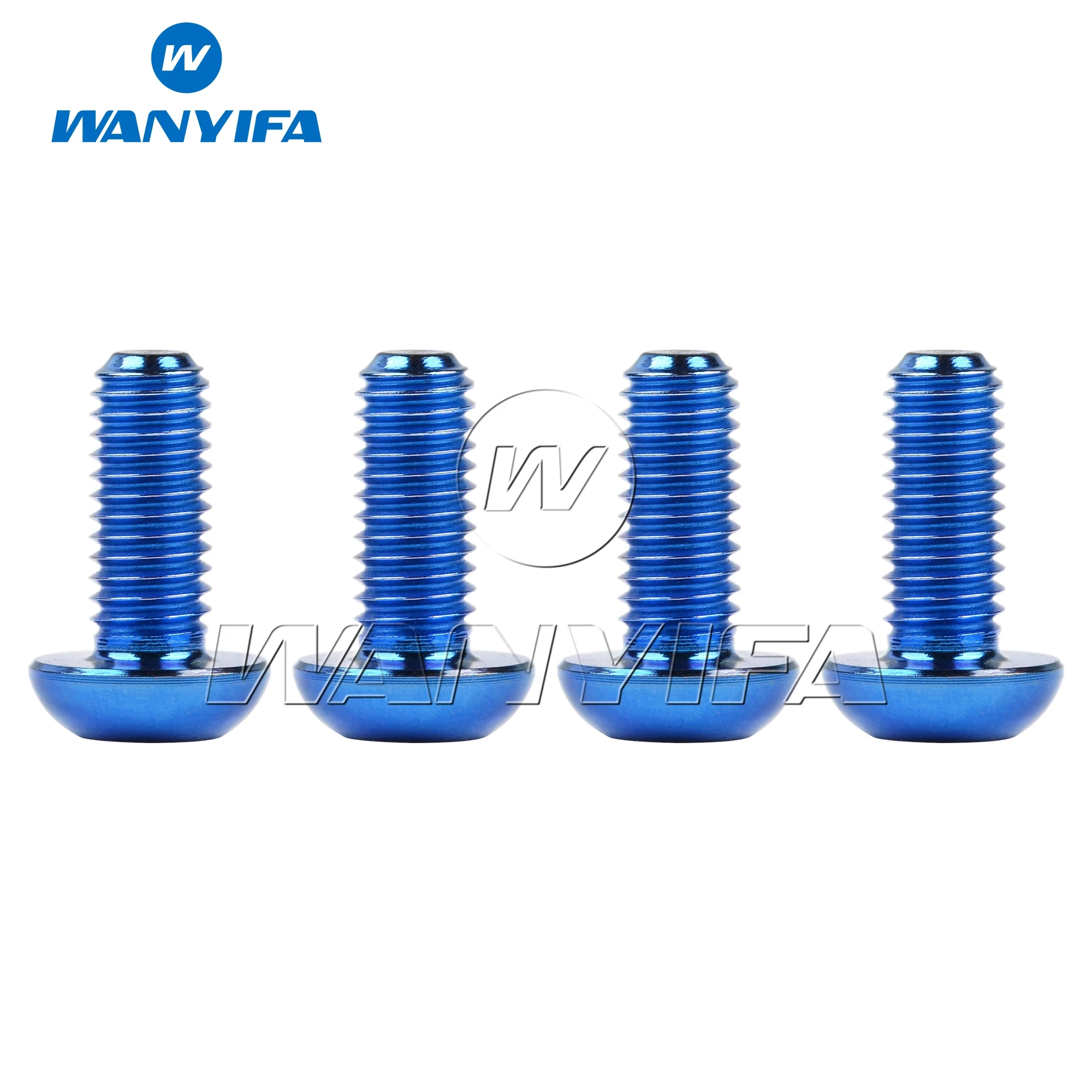 Wanyifa-perno de titanio Ti M5x10, soporte de 12mm, cabeza Torx, tornillos de jaula de botella de agua para bicicleta de ciclismo, 4 Uds.