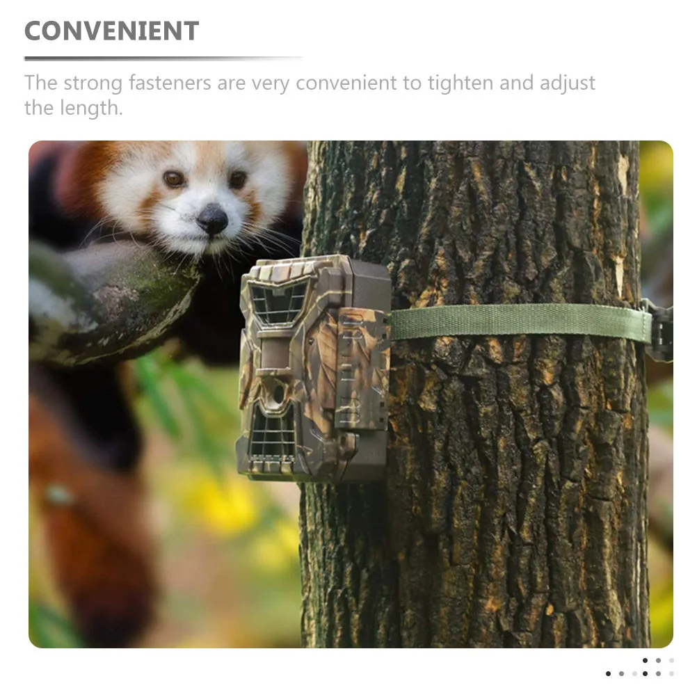

2pcs Camera Straps Heavy Duty Adjustable Tree Installation Belts Professional Bundling Straps Durable Green
