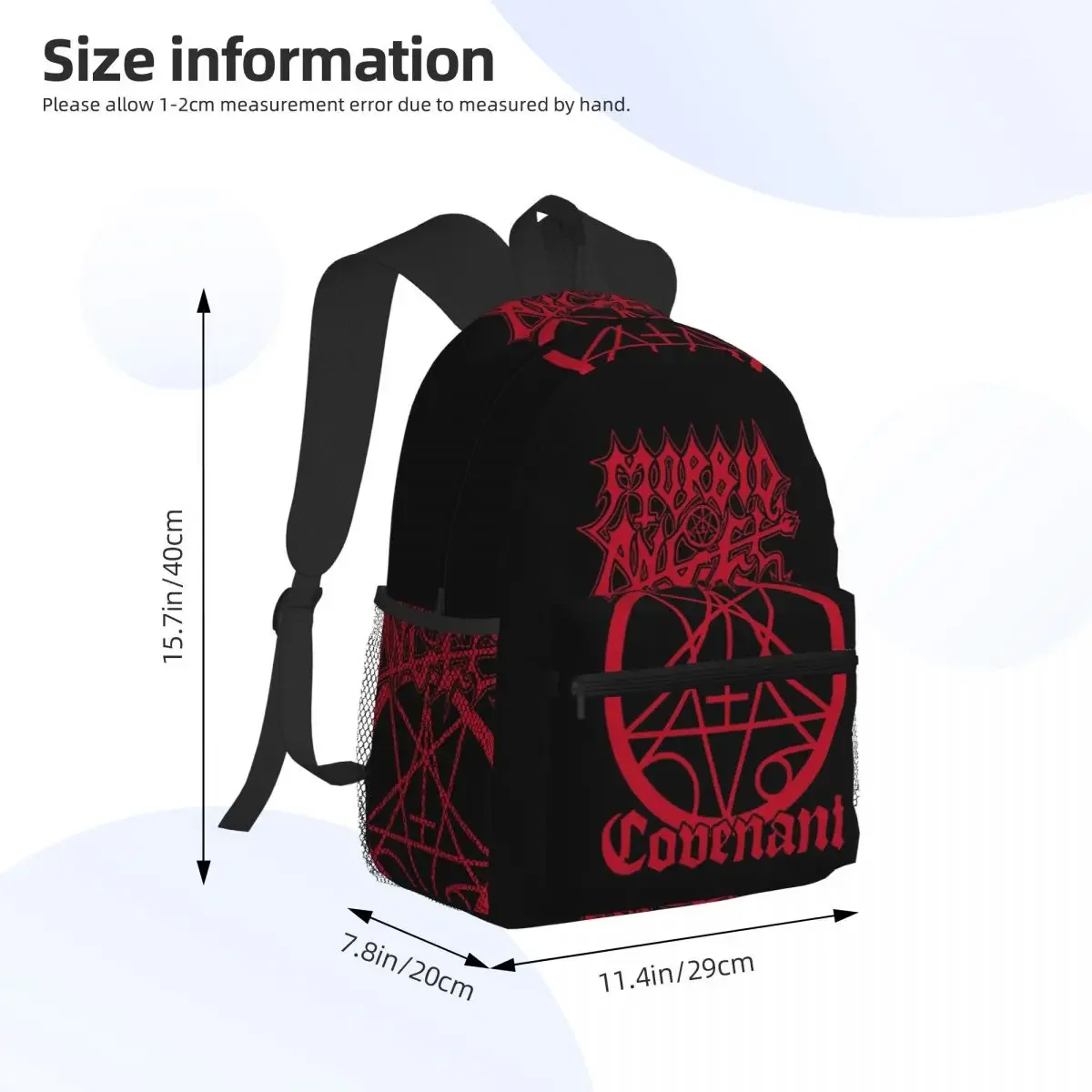 Morbid Angel Student Backpack School Bag Hiking Travel Daypack for Boys Girls Fashion Bookbag Shoulder Bags
