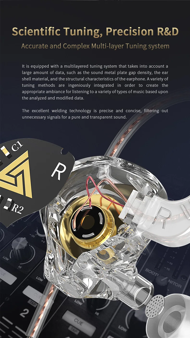 QKZ AKX HIFI سماعات أذن شفافة ثقيلة IEM مراقب مستوى 3.5 ملم داخل الأذن سماعة رأس للموسيقى ديناميكية مع ميكروفون سماعة رأس سلكية DMX