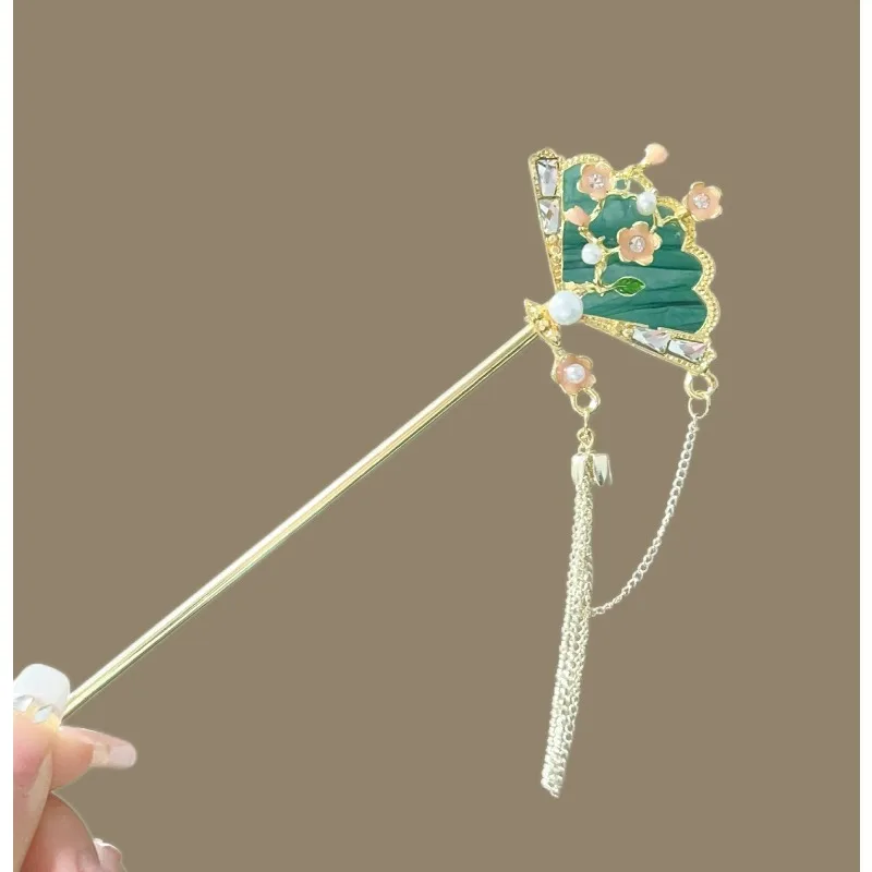 กิ๊บติดผมลายดอกไม้โบราณ เครื่องประดับผมระดับไฮเอนด์ เครื่องประดับศีรษะ กิ๊บติดผมผู้หญิง สไตล์จีนโบราณ ฮั่นฝู อุปกรณ์เสริม กิ๊บติดผมแบบส่าย