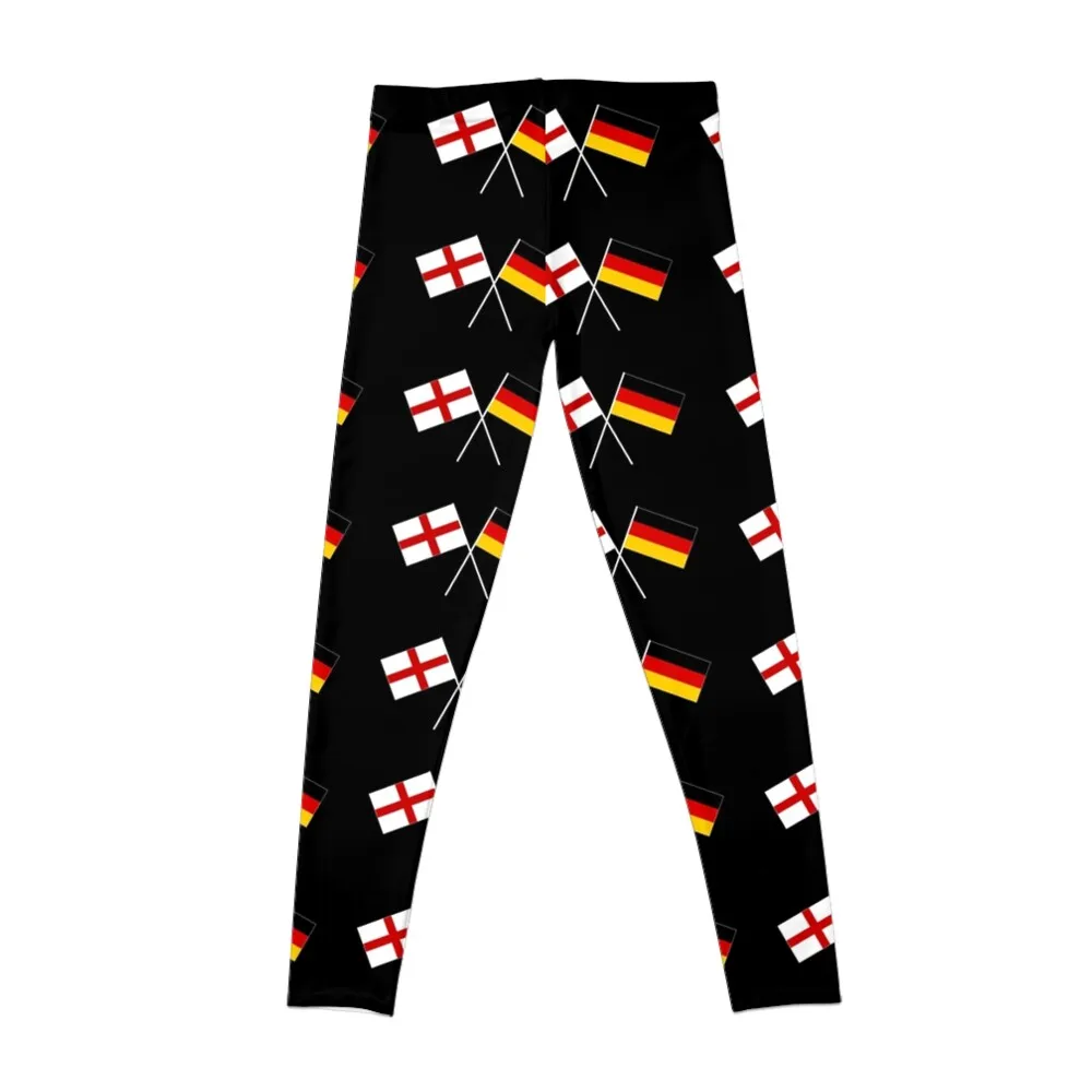 England Germany crossed flag flag Leggings gym top Women's push up Womens Leggings