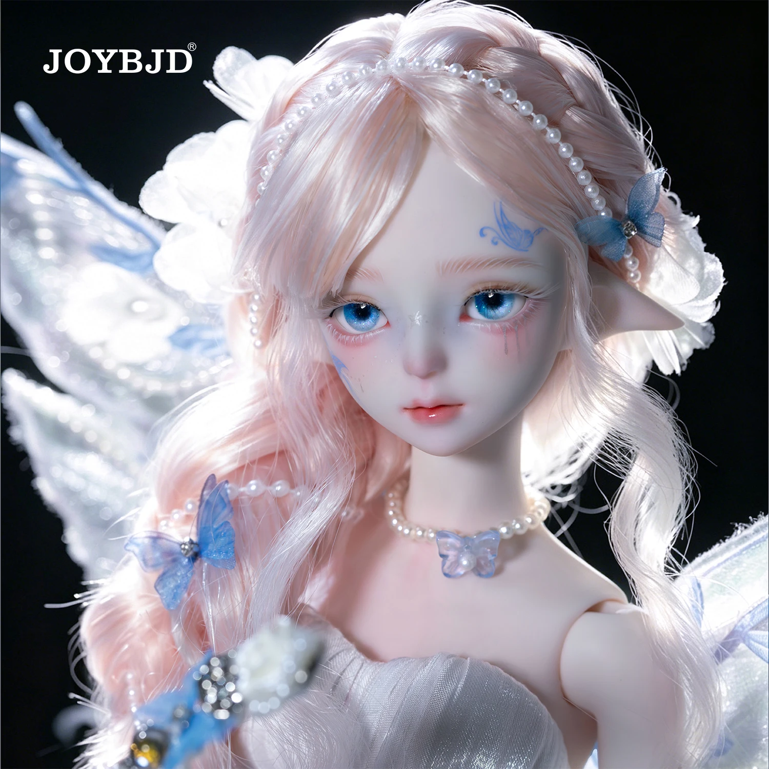 

Joybjd 1/4 Tcelial Full Set A BJD Doll Forest Fairy Ballet Dancer Style with 3D Butterfly Wings Resin Toy