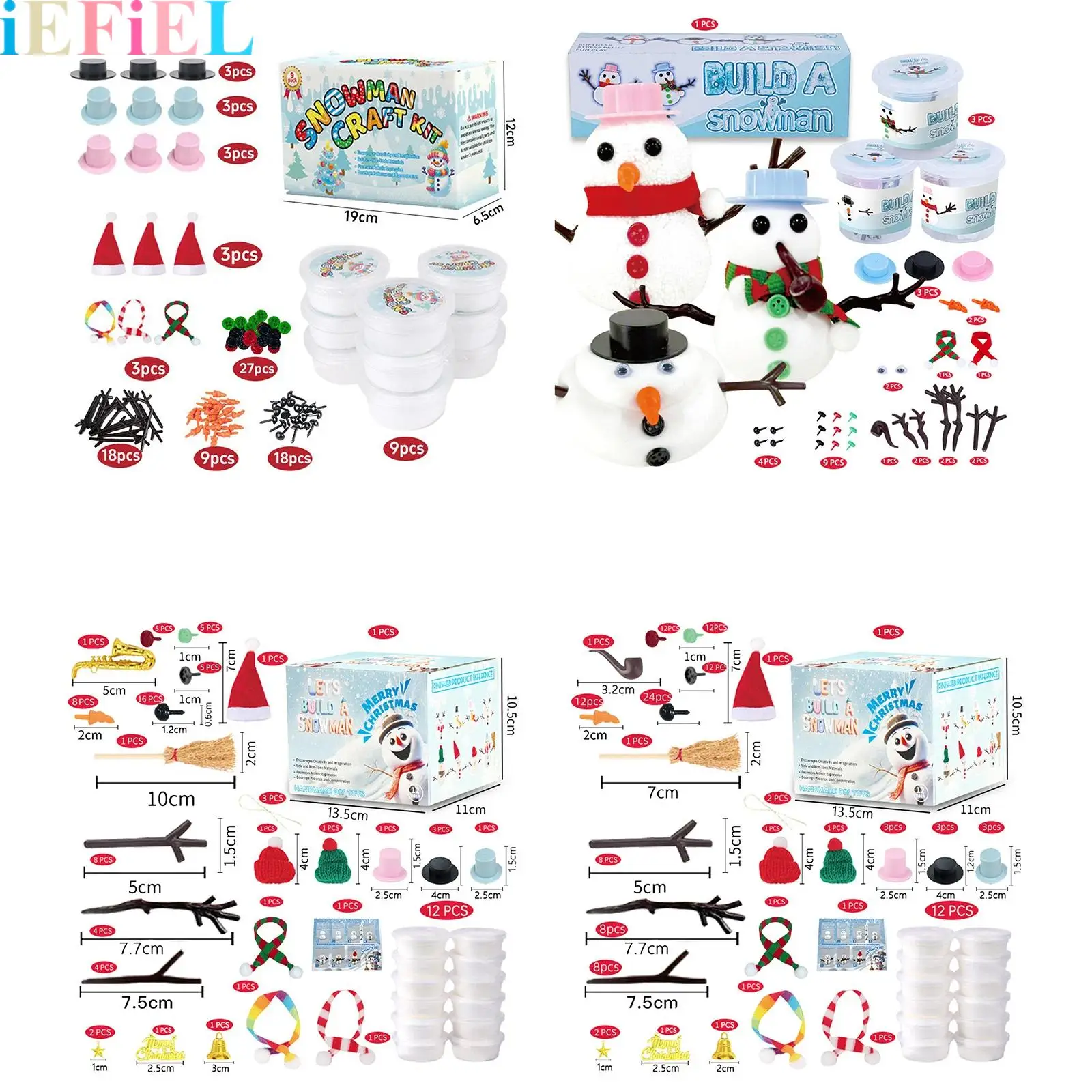 

Snowman DIY Kit Snowman Crafts for Kids Modeling Clay DIY Snowman Kit Christmas Stocking Stuffers Christmas Crafts Xmas Gift