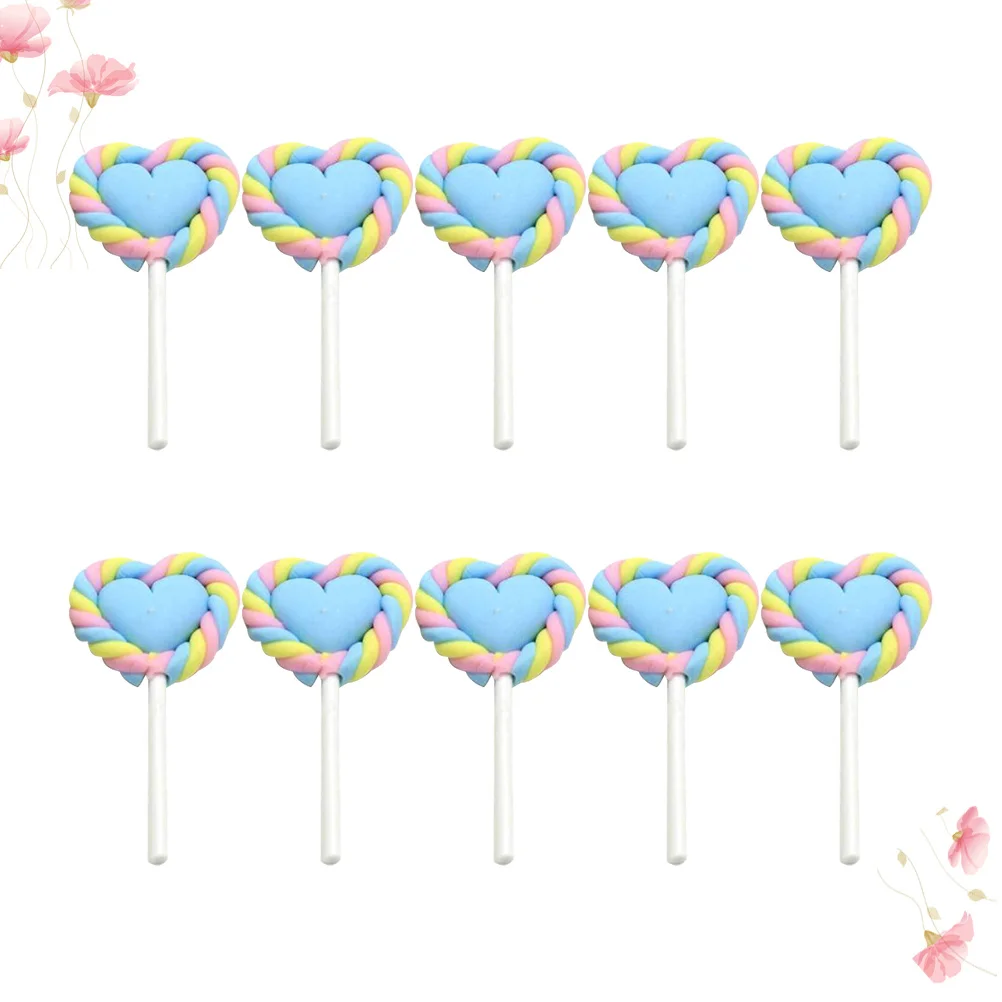 

10Pcs Heart Shape Simulation Lollipop Decoration Creative DIY Crafts Kids Photography Props School Activity Lollipop Crafts