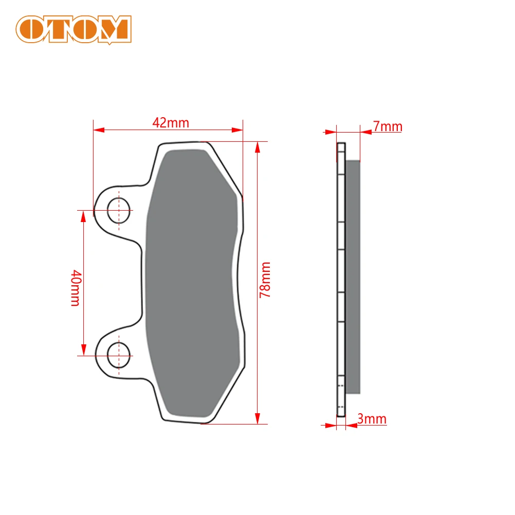 OTOM Motorcycle Front Brake Pads F03 Mountain Bike Copper Sintering Braking Disks For KAYO T4 T6 K6 GUIZUN MX6 Motocross Enduro