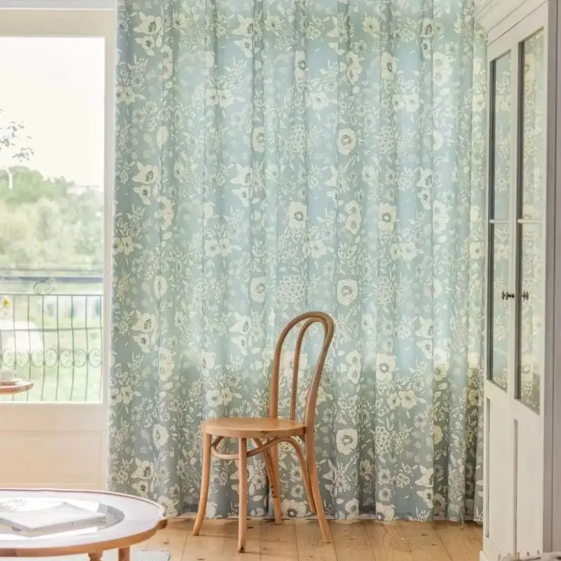 

Modern Luxury Minimalist Curtains for Living Room Bedroom American Rural Pastoral Style Printed High-precision Blackout Curtain