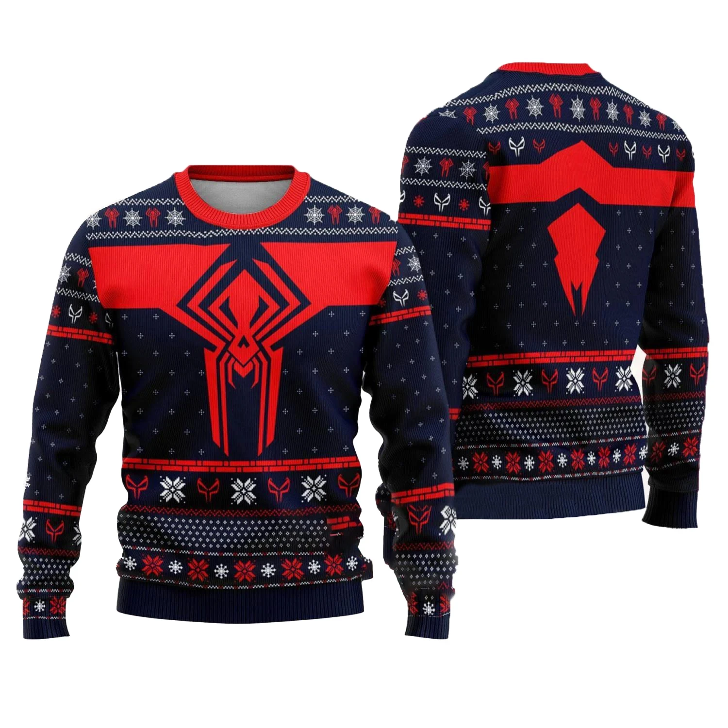 Spider Punk New Year Christmas Gift Ugly Sweater Hot Selling Autumn and Winter Oversized Pullover Men's Christmas 2024 Women Top