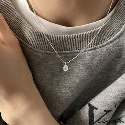 Popular 925 Sterling Silver Water drop Necklace For Women Fine Jewelry Wedding Party Birthday Gift