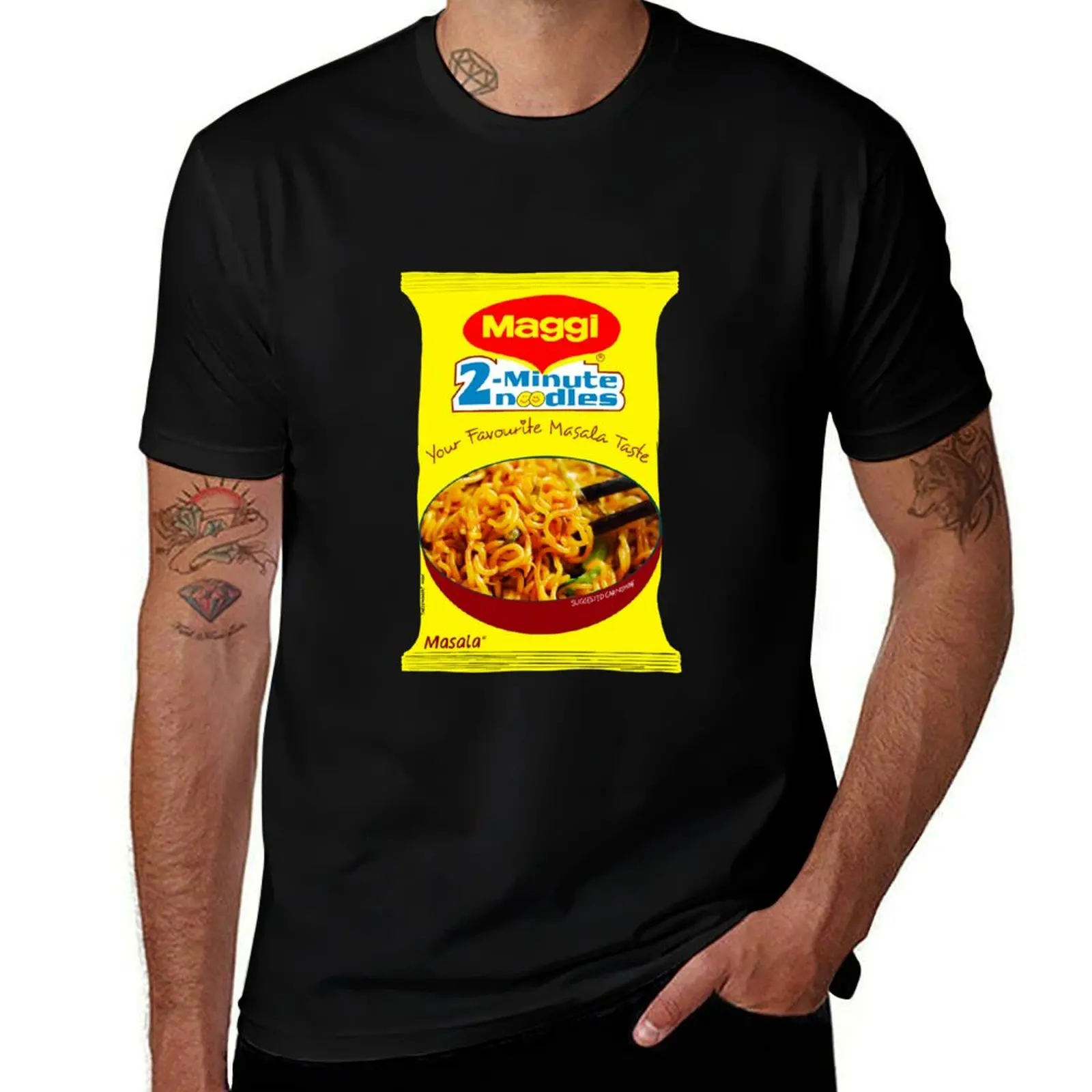 Maggi Noodles T-Shirt Fashion Print Casual Short Sleeve T-Shirt