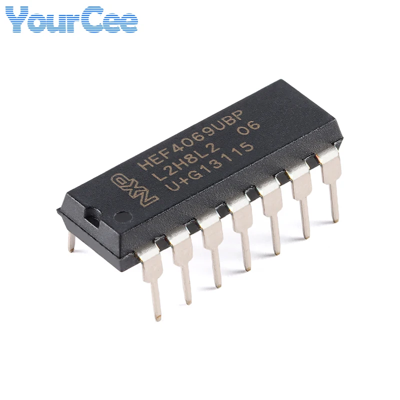 5PCS HEF4069UBP, 652 HEF4069UBP Inverter SMD IC Chip DIP-14 6 Channel 3V to 15V Inverters