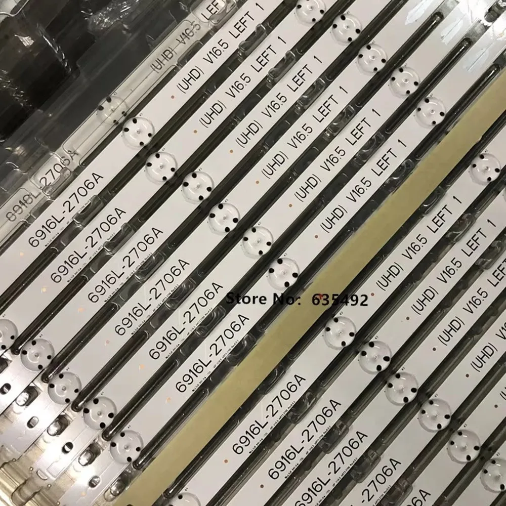 Светодиодная лента подсветки для 49UH6030 49UH6090 49UH6100 49UH6107 49UH6109 49UH6109 49UH6110 6916L-2709A 6916L-2710A 6916L-2711A 2712A
