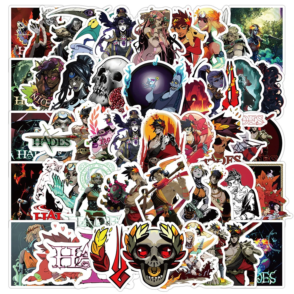 10/30/50pcs Cool Anime Game Hades Stickers Gothic Graffiti Decal Kids Toy DIY Skateboard Phone Laptop Waterproof Cartoon Sticker