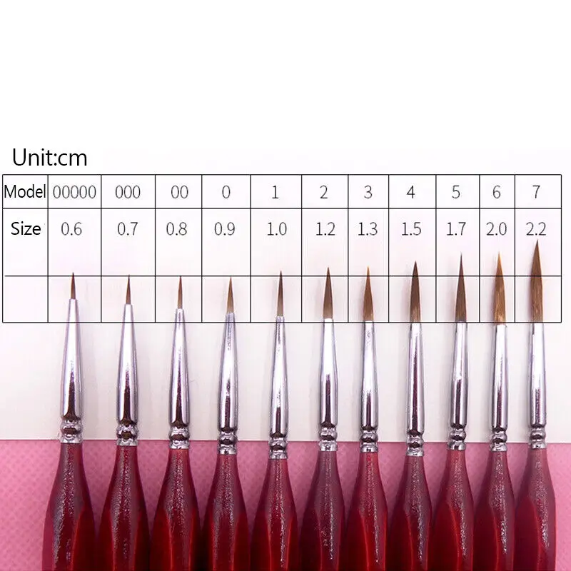 11PCS/Set Paint Brushes Set Extremely Fine Paintbrush Detail Art scriptliner Painting Pen Oil Watercolor Artist Paintbrushes