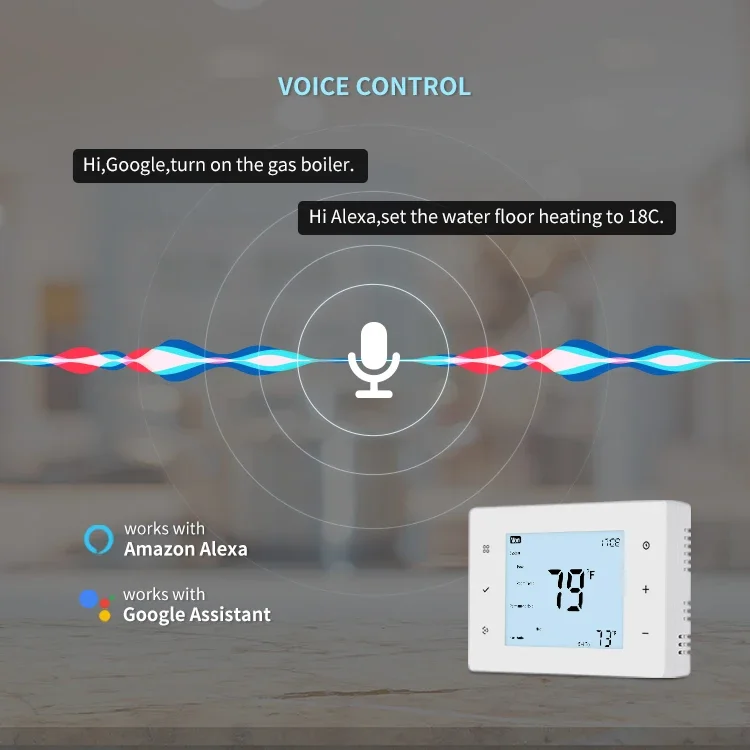 Weekly Programmable Digital Smart 24v Wifi Thermostat for Heating and Cooling System view 6