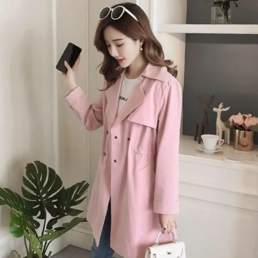 Female Coat Spring Autumn Solid Color Slim Fit Women's Jackets Fashion 2025 Long Sleeve Luxury Korean Style Elegant New Products