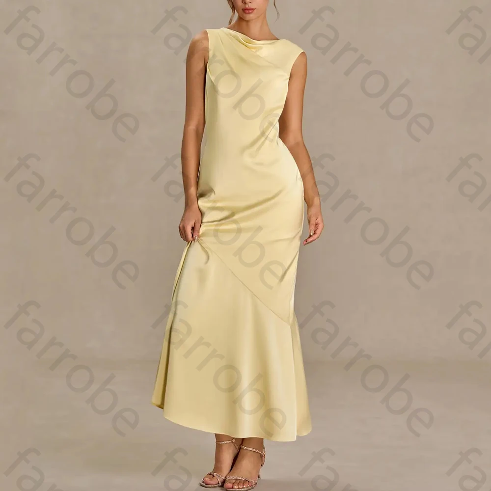 فساتين سهرة مثيرة بدون أكمام بدون ظهر أنيقة للمشاهير فستان طويل رائع عالي الجودة للحفلات الراقصة للنساء حسب الطلب #4