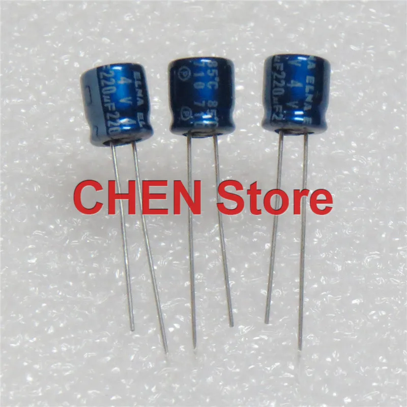 

20PCS/50PCS ELNA blue robe 220uf 4v RC2 4V220UF 6.3X7MM audio electrolytic capacitor 220uF/4V Ultra small volume Fever Capacitor