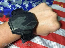 Tactical Multi Terrain Camo Watch Protector Cover Flip Case Sheath Nylon Watch Strap 44mm Watch Strap Tiger pattern/ EMR/AOR2