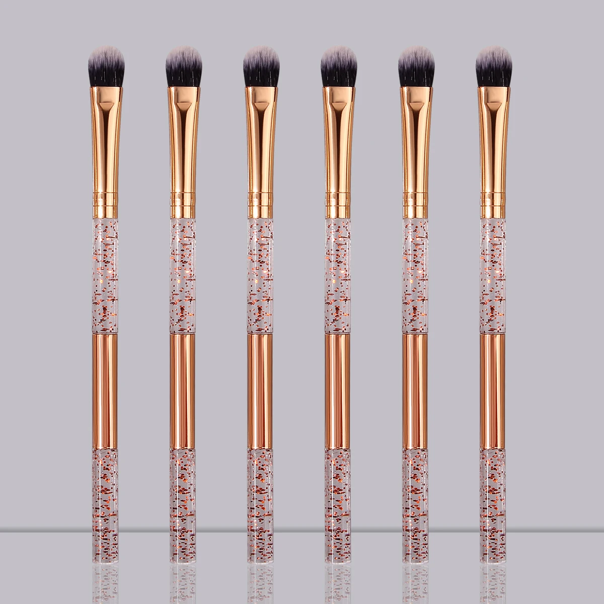 6PCS glitter powder eye shadow makeup brush soft bristle smudge brush concealer brush multifunctional facial makeup brush set