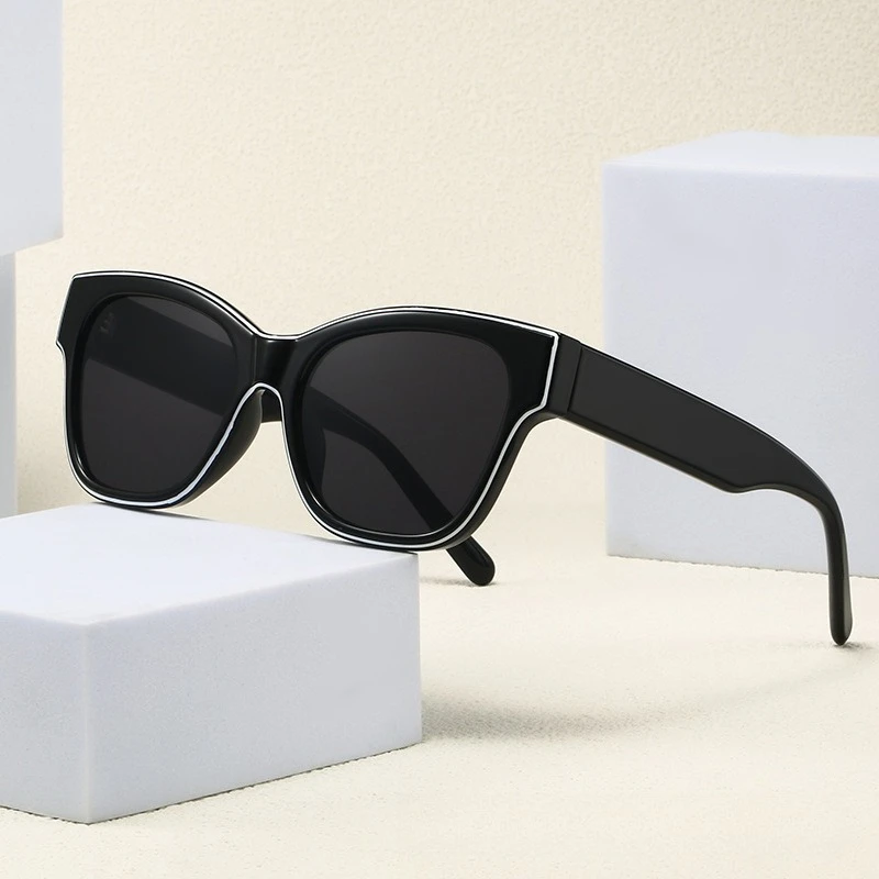 แว่นกันแดดทรงแคทอายโอเวอร์ไซส์แฟชั่นใหม่ สไตล์สตรีท โดดเด่นสะดุดตา เหมาะสำหรับทุกเพศ ใช้ได้ทั้งกิจกรรมกลางแจ้ง ปั่นจักรยาน ตกปลา ป้องกันรังสียูวี