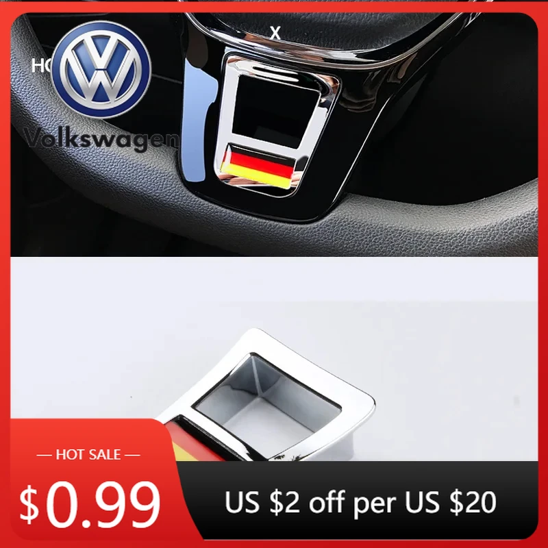 Fundas para Volante de Coche VOLKSWAGEN 2026, Adhesivos Decorativos para Volkswagen GOLF 7 GTi MK7 POLO 2014 2015 Passat B