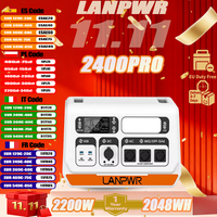 LANPWR 2400PRO Solar Power Supply 2048WH LiFePO4 Battery 2200W (4400W)peak Power Outdoor Camping Home Backup Mobile Power Supply