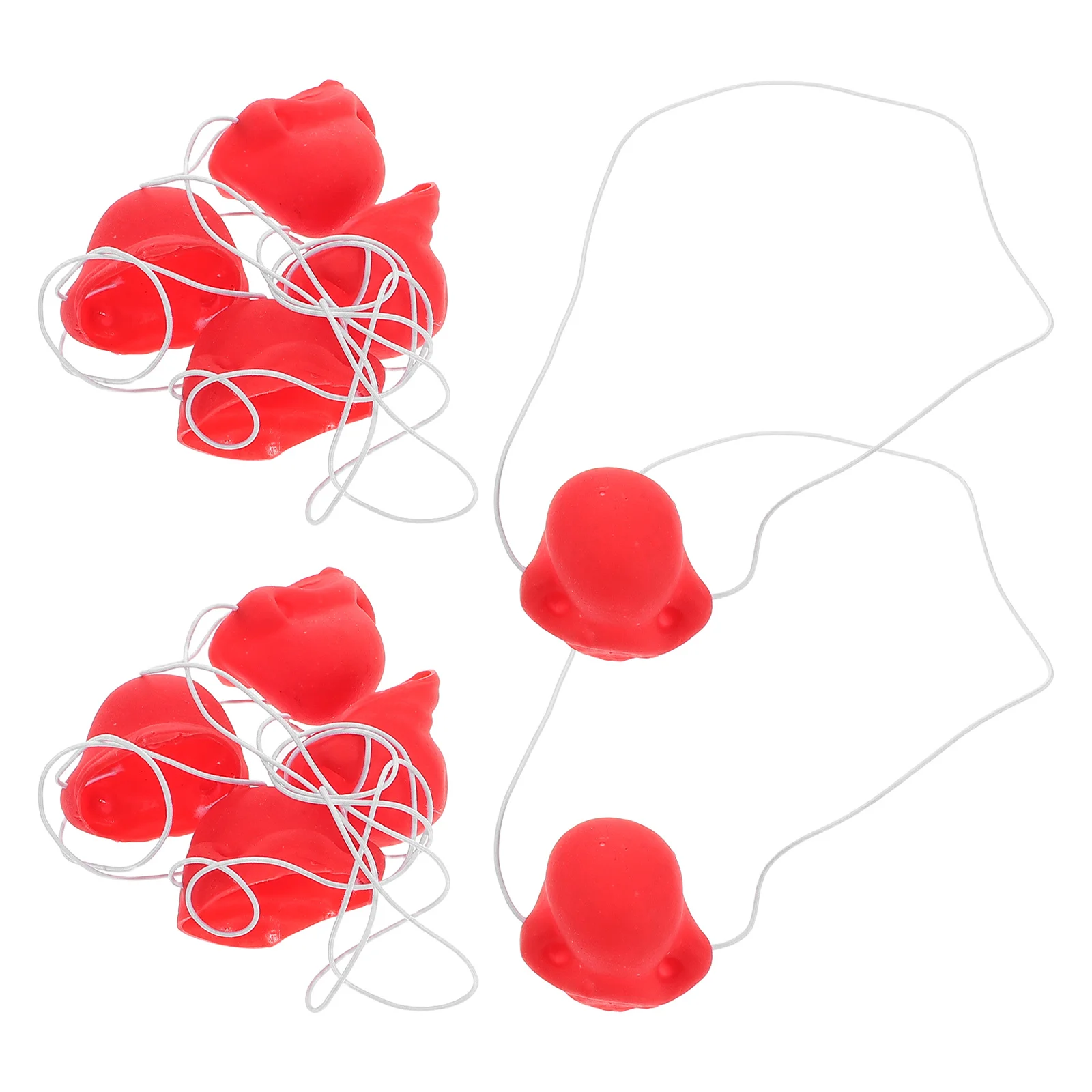 10 szt. Czerwony Nos Klauna Elastyczny Pasujący do Stroju na Imprezę Cosplay Akcesoria do Kostiumów na Motyw Cyrkowy Akcesoria dla Klauna na Występy