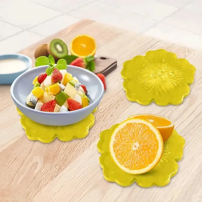 diy sakura shaped silicone resin mold customizable geode coaster and serving board artistic platter molds for home table decor
