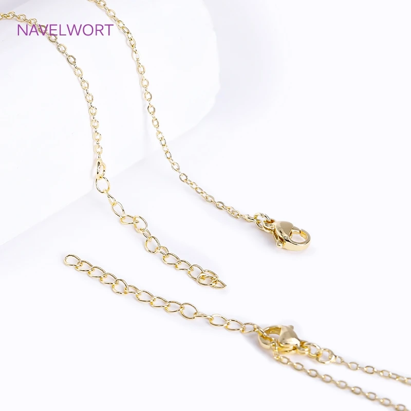 18K Gold Plated High Quality Metal Thin Chain For Necklace Making,Lobster Clasp Chain For Jewelry Making Findings Wholesale