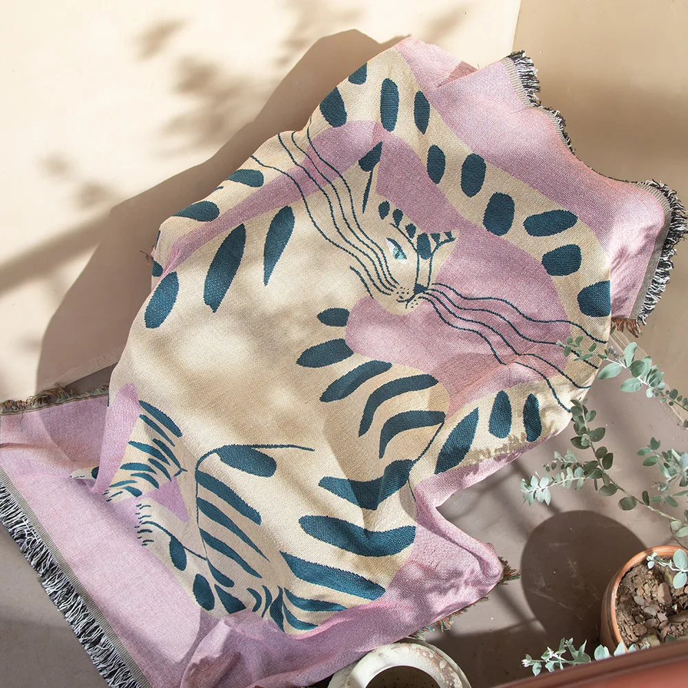 Boho abstracte kat jacquard de - Boho Throw Blanket Fringe recensie en prijs