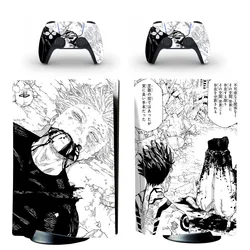 Anime Jujutsu Kaisen Gojo Satoru PS5 Disc Skin Sticker for Console & 2 Controllers Decal Vinyl Protective PS5 Disk Skins