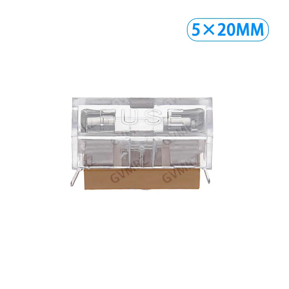 5PCS 5*20mm 6*30mm 250V Glass Fuse Holder Transparent Holder With Transparent Cover Fuse Blocks Insurance Header 5x20 6x30