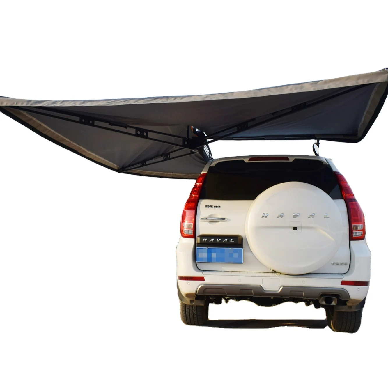 Freestanding Waterproof Canvas Awning 270 Degree Awning Free Standing Fan Car Side Awning Tent for Camping