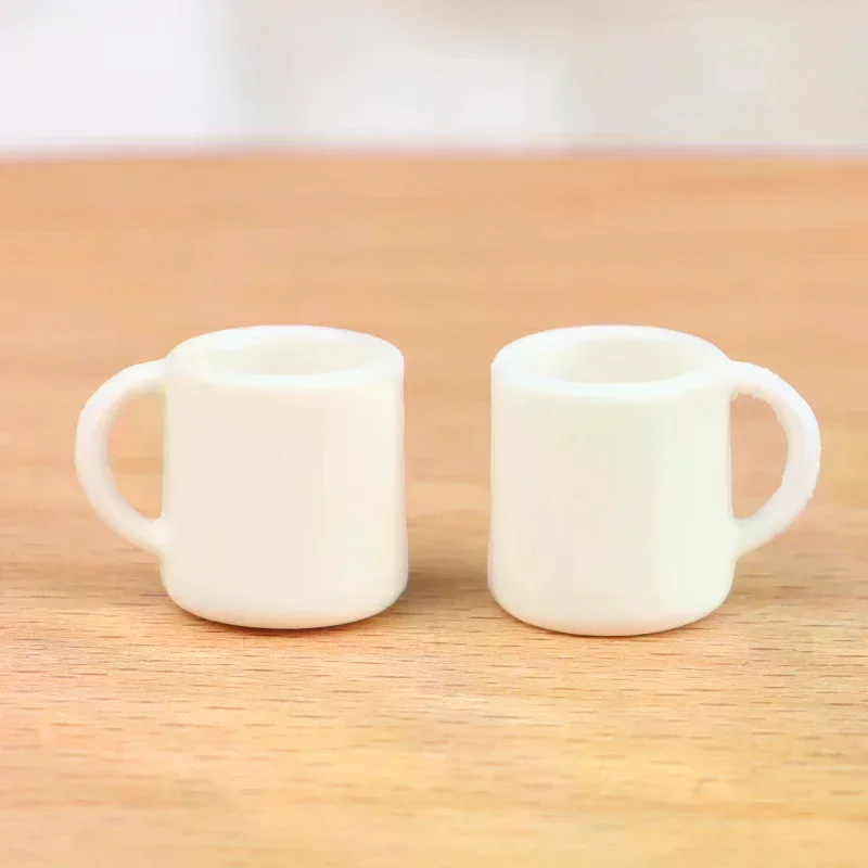 4 Teile/satz 1:12 Puppenhaus Miniatur Tasse Weiß Becher Wasser/Trinken Tasse Tee Tasse Modell Kinder Pretend Spielen Spielzeug Puppe haus Dekor Zubehör