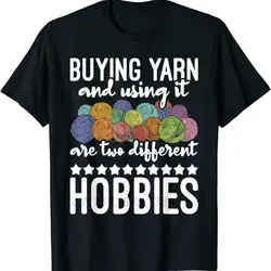 Buying Yarn and Using It  Knitting Knitter Crocheting Men Women Vintage T-shirts Aim Shoot Swear Repeat Darts Man Cotton TShirts