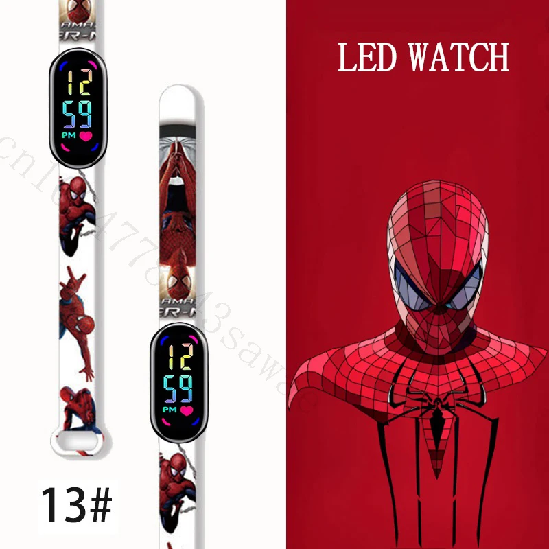 

MINISO Spiderman Kid's Watches Men Sport Wristband Bracelet Waterproof Children Digital Watch Boys LED Clock Gift