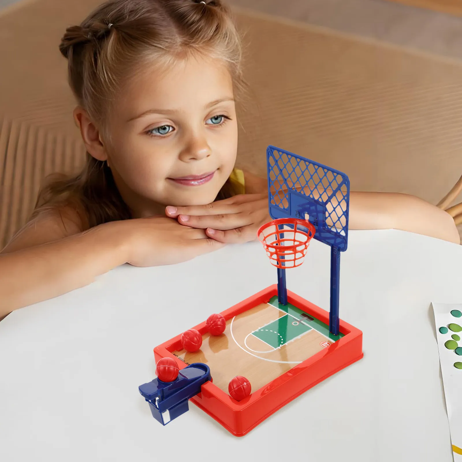 

Настольная мини-баскетбольная игра: интерактивный спортивный симулятор для офиса, класса, вечеринок, подарок для детей, награда, настольная игра для пальцев