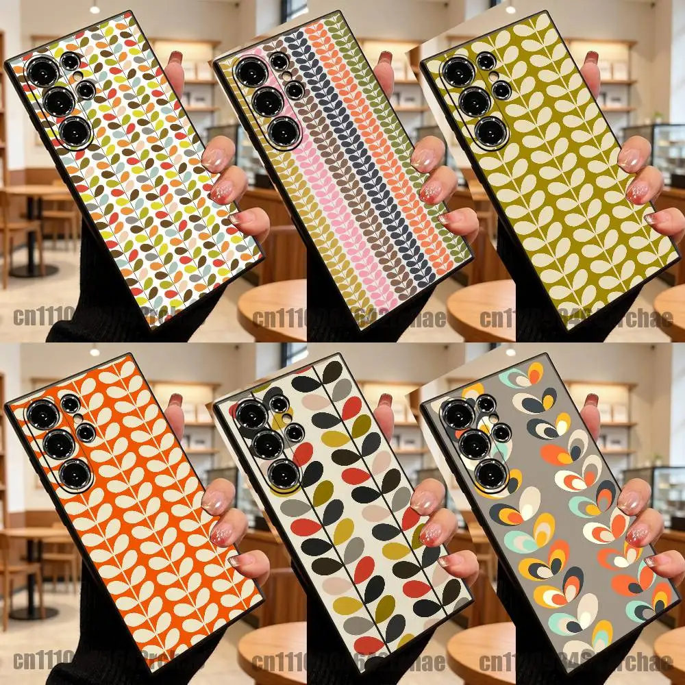 

For Multi Stem Orla Kiely Folio Phone Case Samsung S25,S24,S26,S22,S23,S30,S21,5G,Fe,Lite,Ultra,Plus Protect Cover