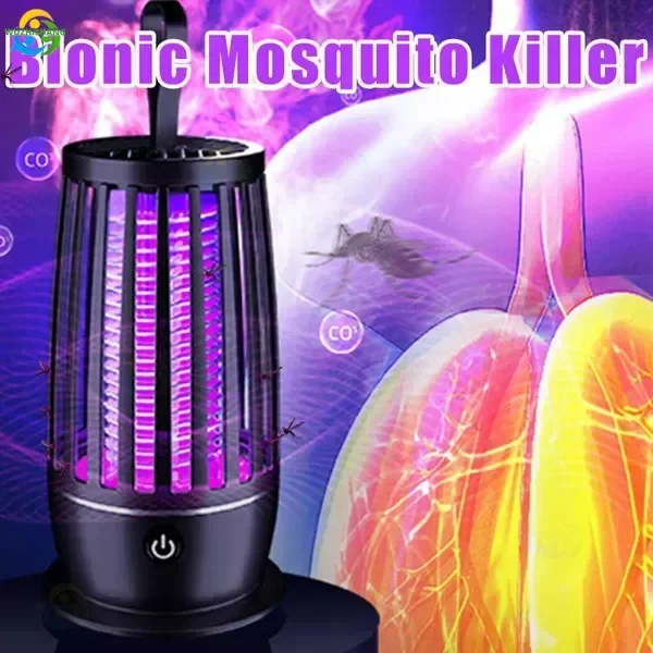 Lampe anti-moustiques à décharge électrique, répulsif ultraviolet ultra-silencieux, attrape-insectes d\'extérieur, piège à mouches UV pour chambre,