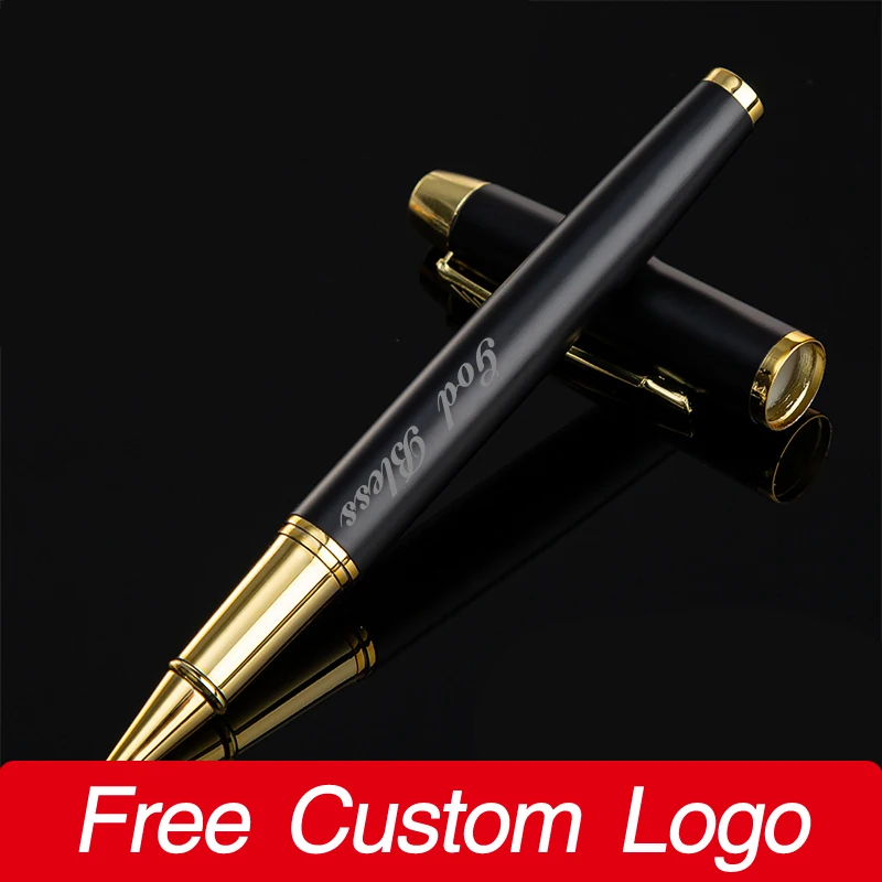 

Luxury Metal Signature Pens Business AD Customized LOGO Gel Pens Office Accessories School Supplies Student Stationery Gift Pens