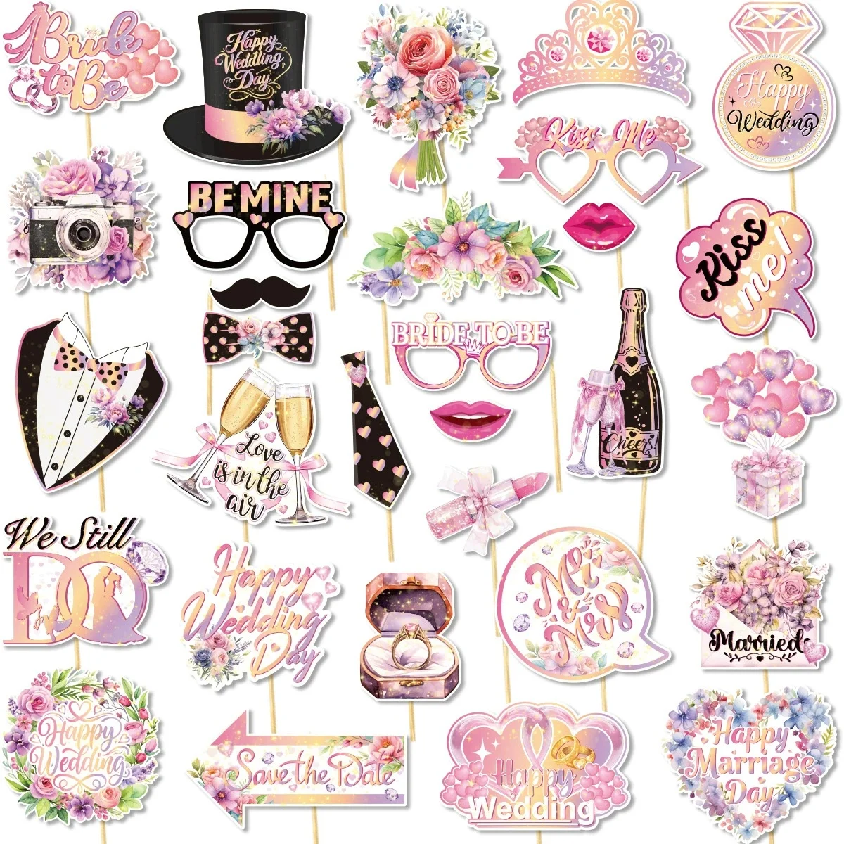 Розовый реквизит для фотобудки, просто веселые забавные очки, реквизит для фотобудки «сделай сам», свадебные украшения