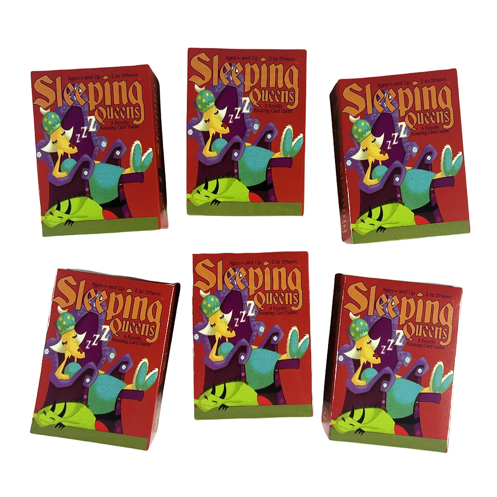 1 PC English Sleeping Queens Cards Board Game 2-5 People Family Gift Wake Up Queen Strategy Cards Game