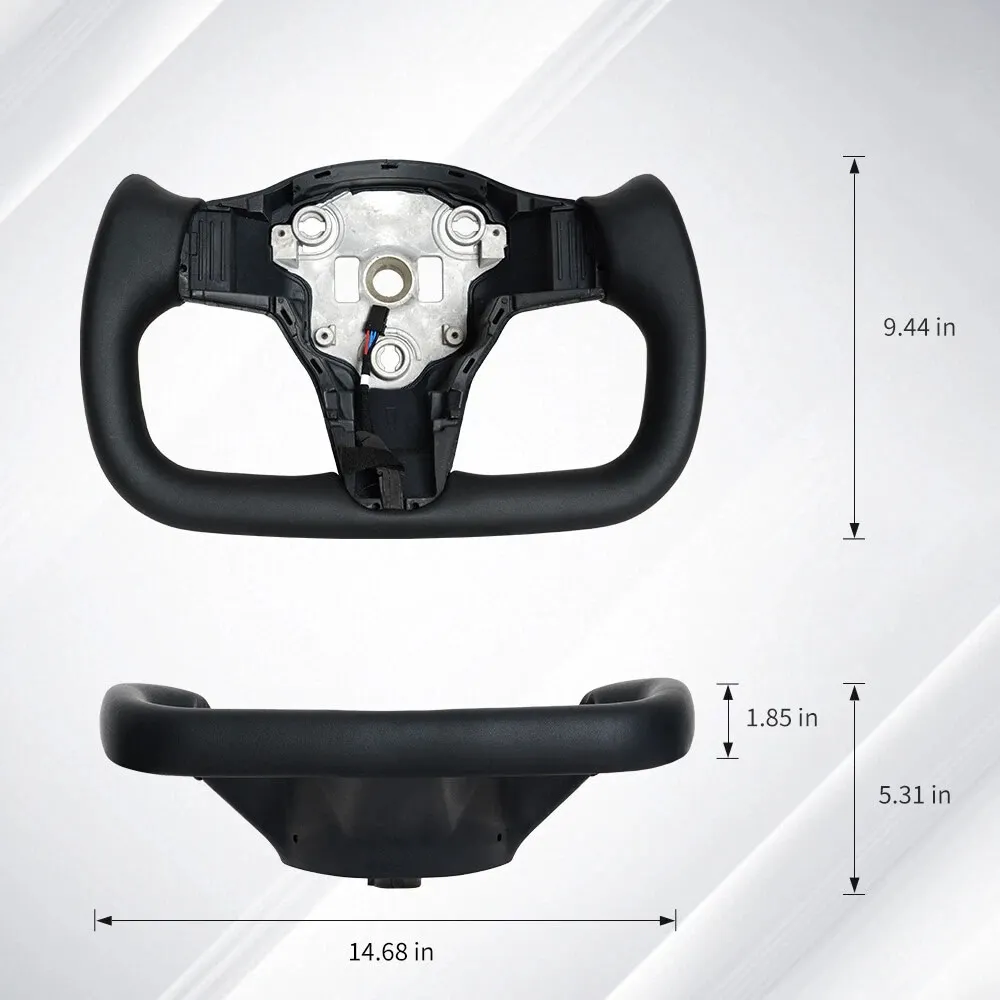Yoke Steering Wheel For Tesla Model Y 3 2016-2022 Model Y 2020-2024 Heating With Heated Black Car Accessories