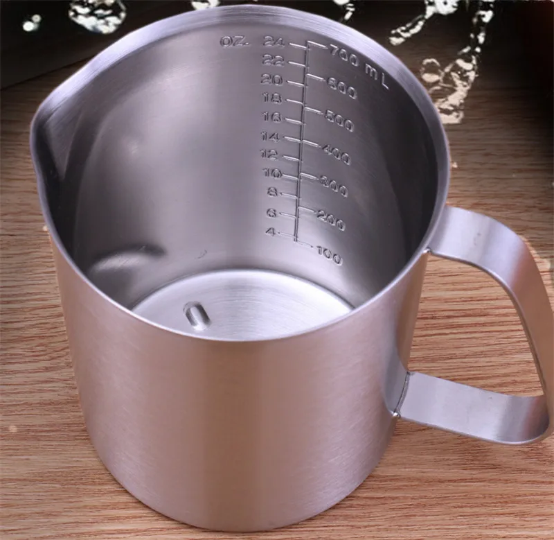 Measuring Cup,500-2000ml Stainless Pitcher with Marking with Handle,Milk Frothing Cup Jug for Espresso Machines,Latte Art