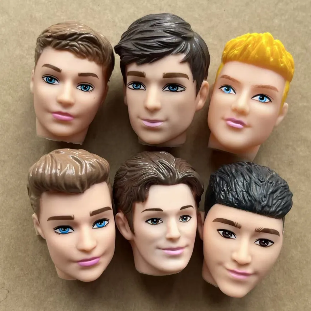 1/6 Scale Male Doll Head with Super White Beige Brown Skin for DIY Makeup Practice Collectible Figure Accessory Part