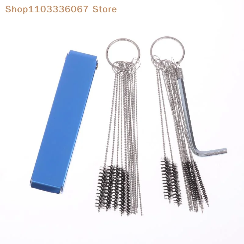 【HLS】【HB】1 Set Cleaner Tool Carburetor Carbon Dirt Jet Remove Cleaning Needles Brushes For Automobile Motorcycle ATV Welder Carb