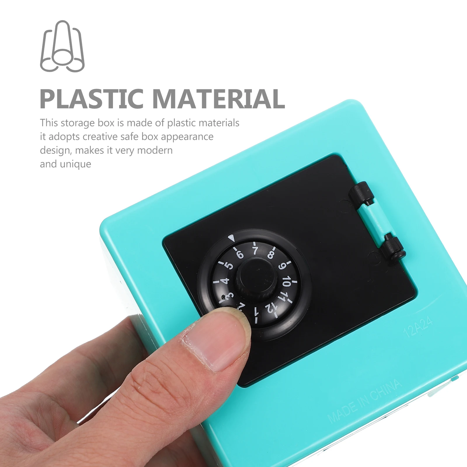 صندوق قوي صغير بكلمة مرور للأطفال، آمن للأطفال، قفل أموال صغير، رمز تخزين، صندوق نقود، حافظة توفير بلاستيكية #6
