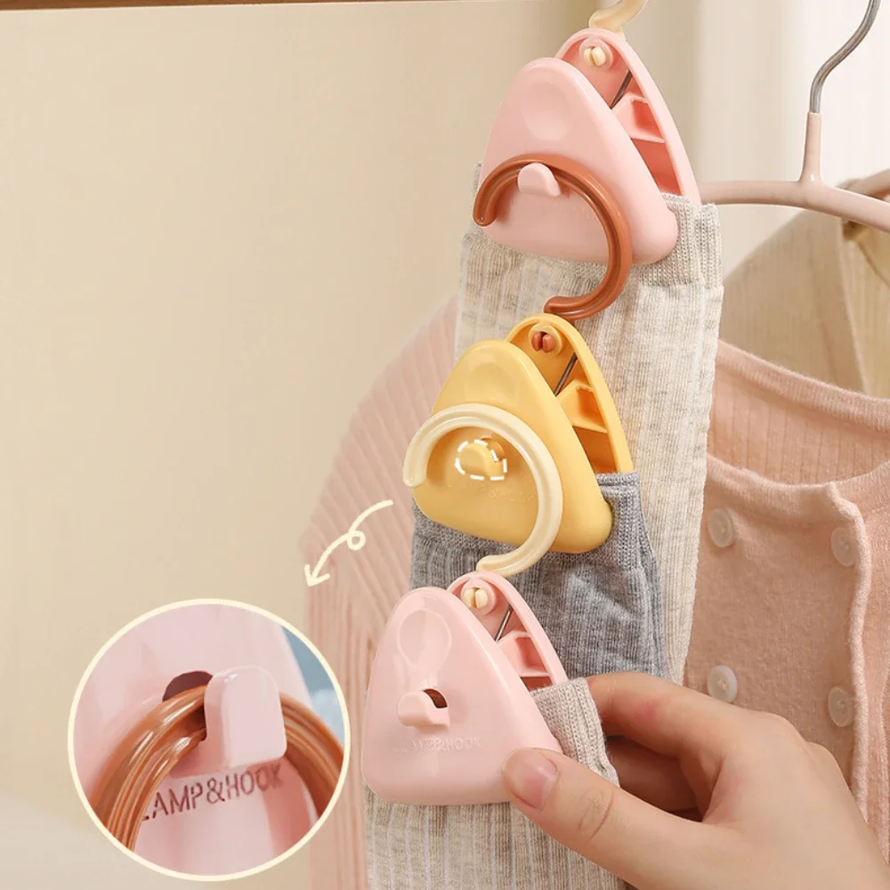 Multi-function Clothespin Plastic Multicolor Stacking Hanging Clip Windproof Non-marking Cloth Drying Clips Home Cabinet Storage