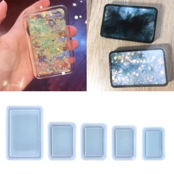 Photo Frame Resin Art Shaker Mold Creative Card Pendant Clear Quicksand Silicone Mold DIY Crafts Casting Epoxy Mold for Keychain